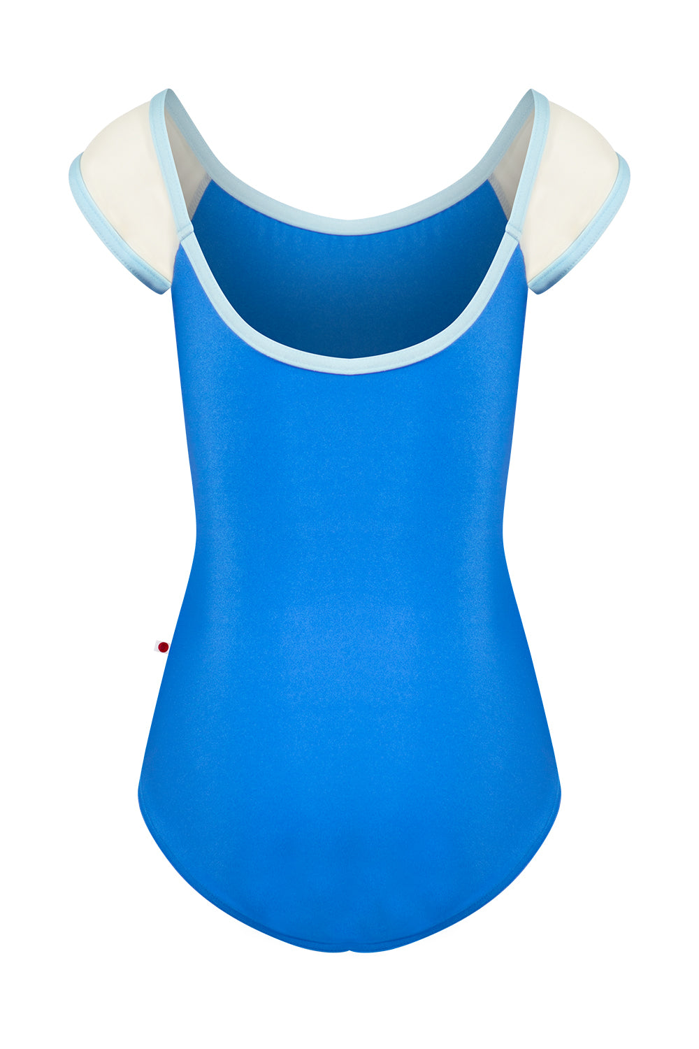 Kids Wendy leotard in N-Sky body color with Mesh Vanilla sleeve color and T-Pool trim color