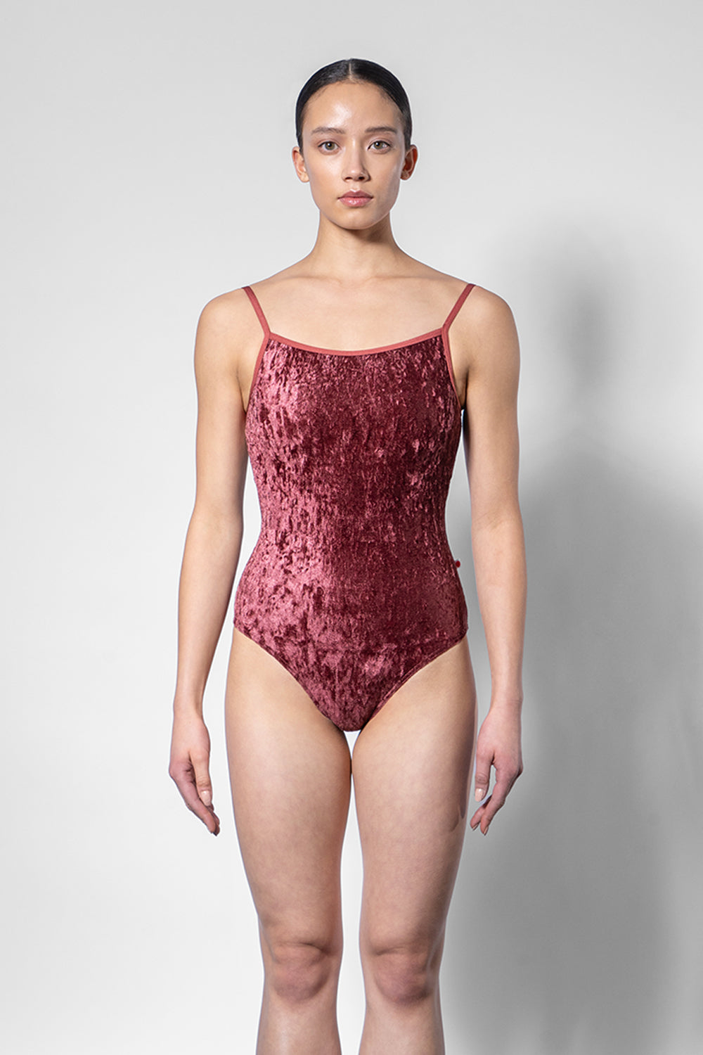 Daniela leotard in CV-Garnet body color with N-Fox trim color