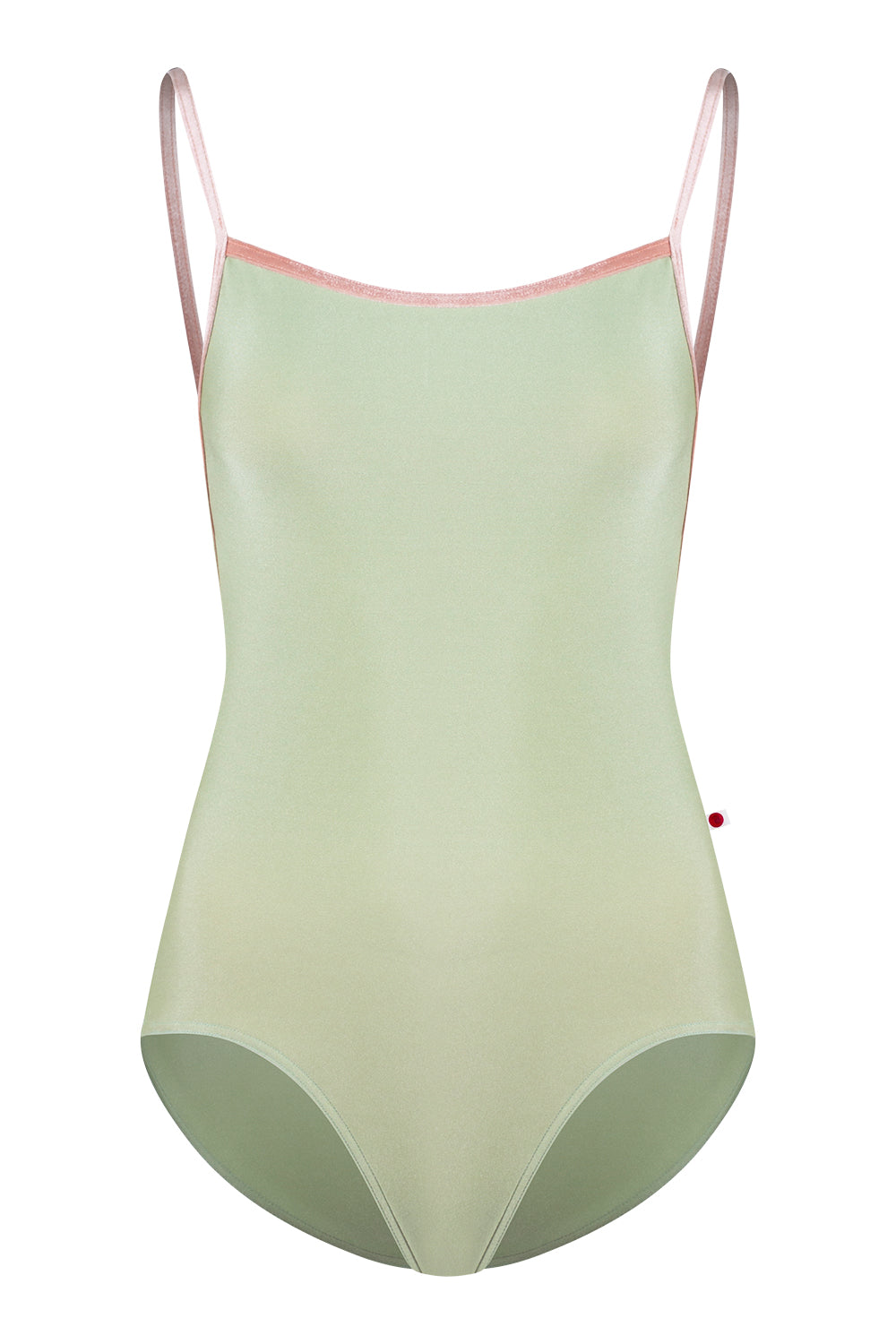 Tamara leotard in N-Ginko body color with V-Blush trim color