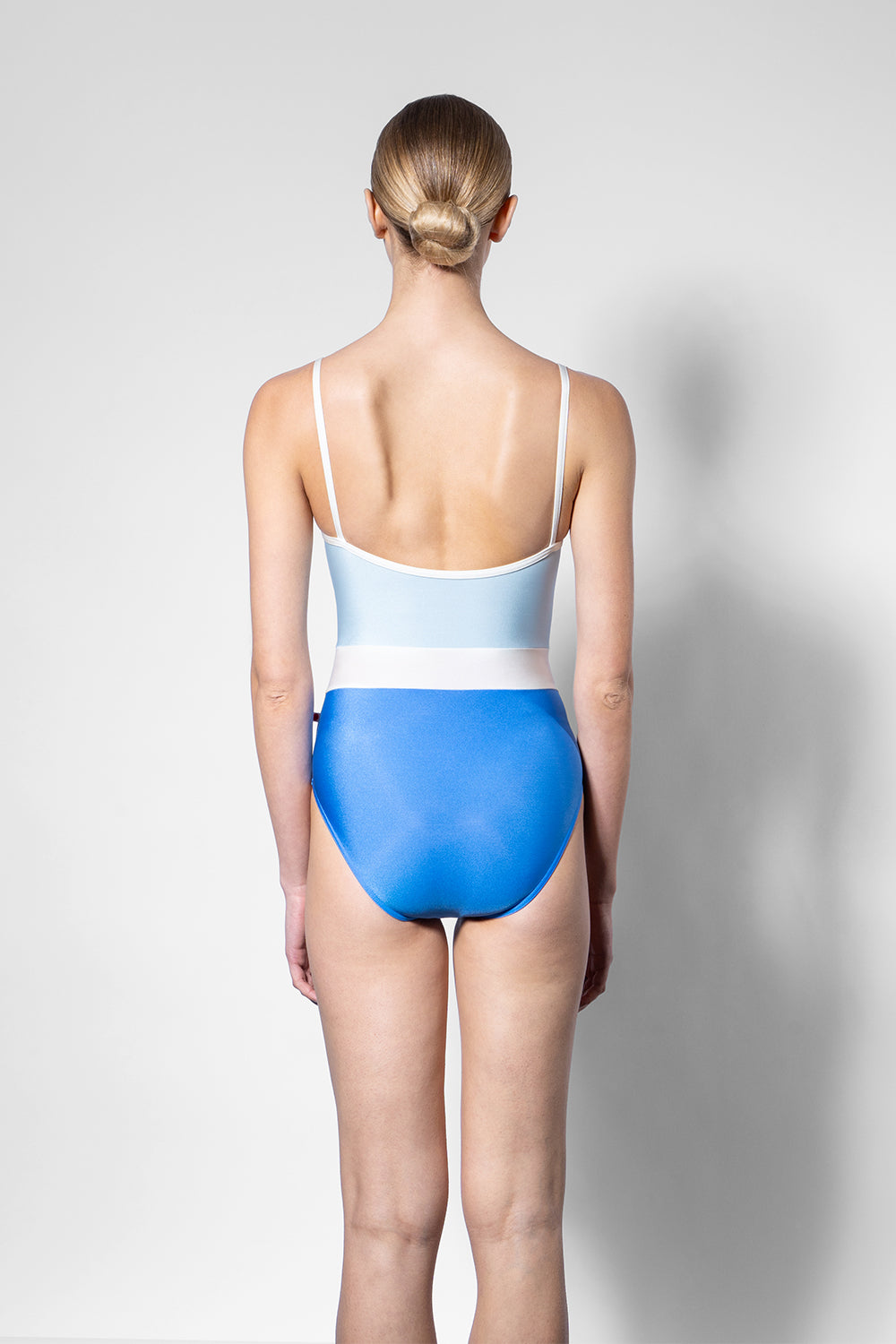 Micah leotard in N-Sky body color with N-Mirror top color and N-Antique trim & middle band color