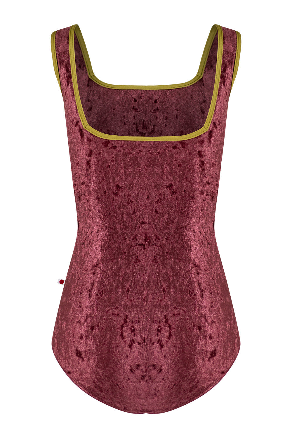 Marieke leotard in CV-Garnet body color with N-Cricket trim color