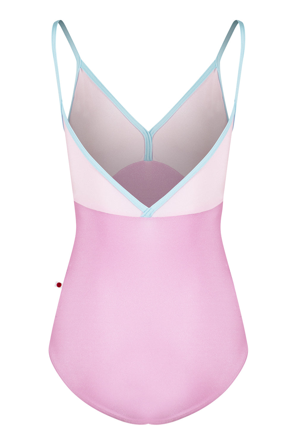 Daria leotard in N-Confetti body color with N-Rose top color and N-Mirror trim color