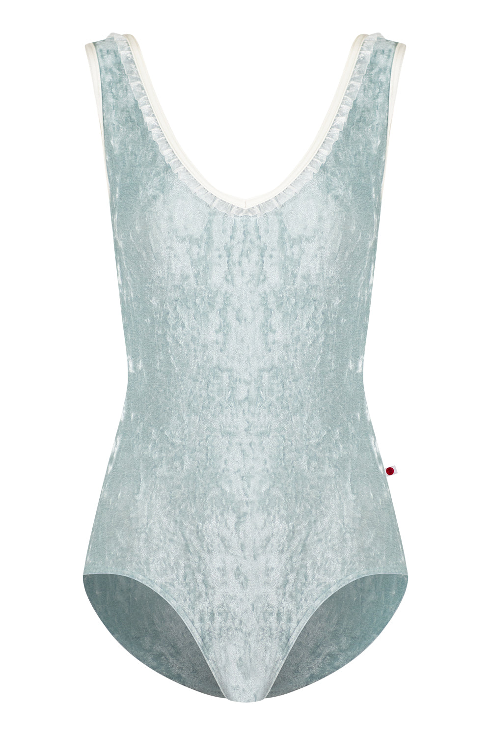 Gina leotard in CV-Ice body color with N-Antique trim color