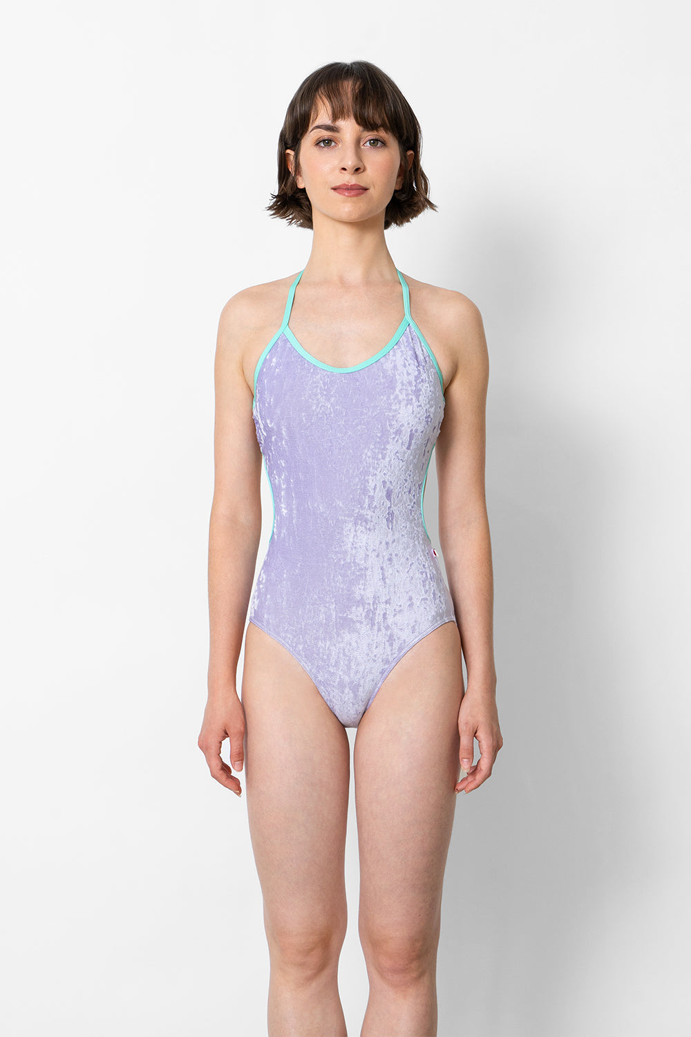 Kate leotard in CV-Angelic body color with N-Sea trim color