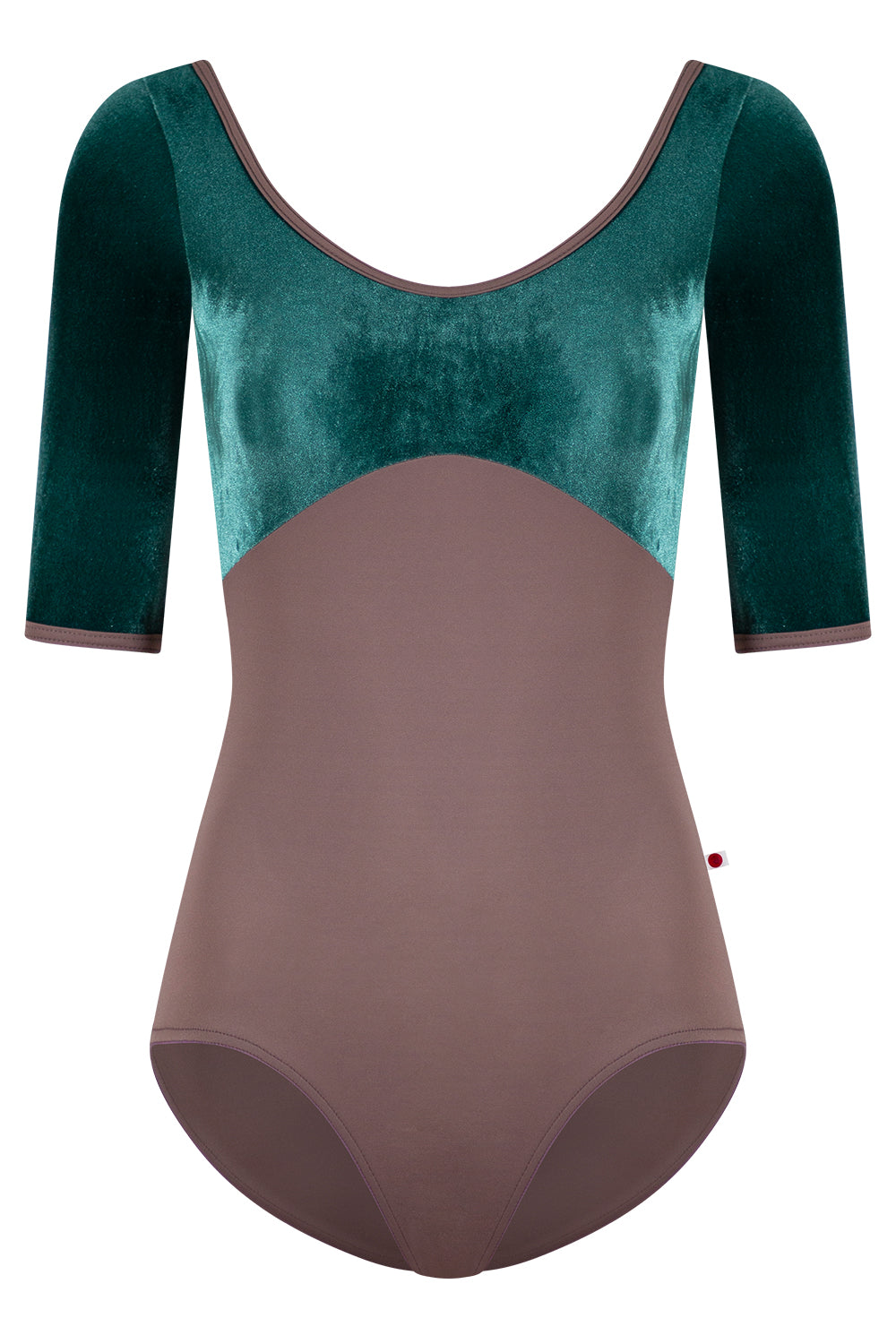 Anna Duo leotard in T-Phantom body color with V-Orbit top color & Half Sleeves and T-Phantom trim color