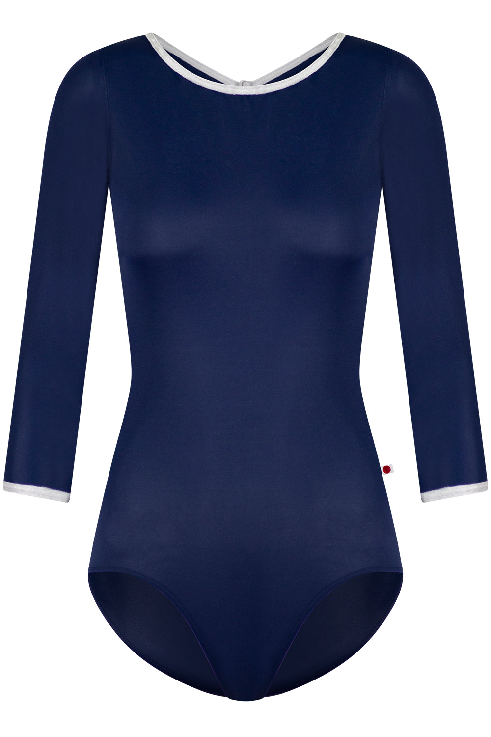 Larissa leotard in T-Cosmo body color & 3Q sleeves and CV-Silver trim color