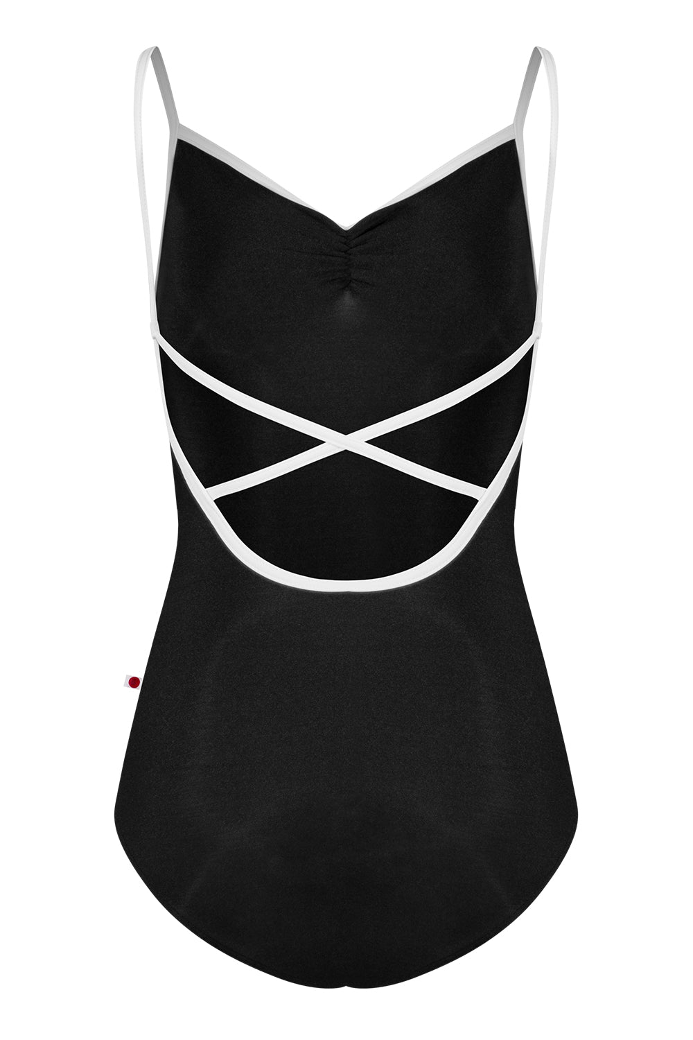 Daniela pinch leotard in N-Black body color with T-White trim color