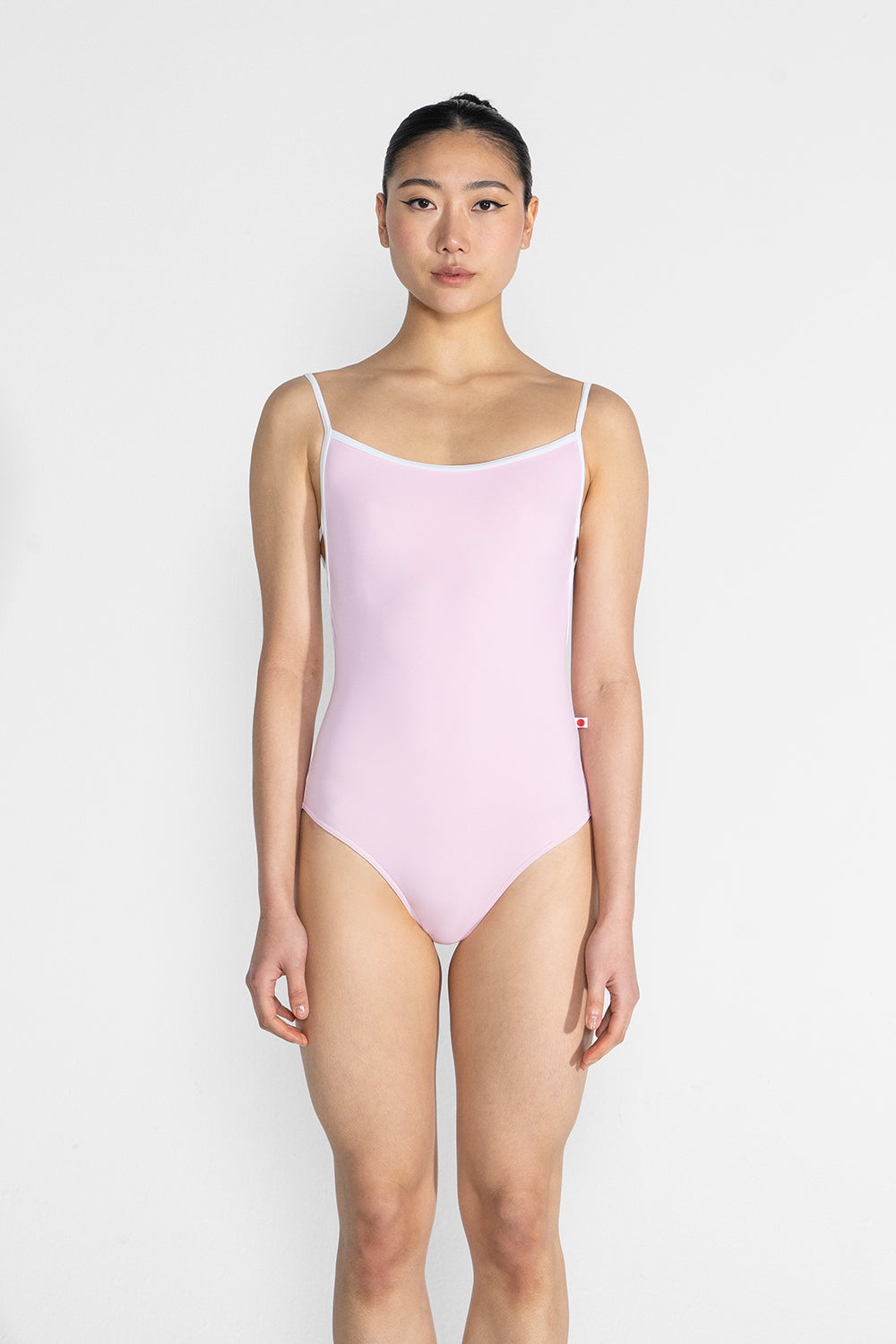 Tamara leotard in T-Rose body color with T-White trim color