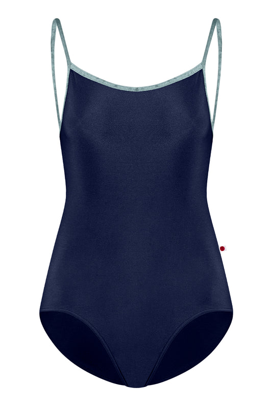 Kids Marisa leotard in N-Dark Blue body color with CV-Ice trim color