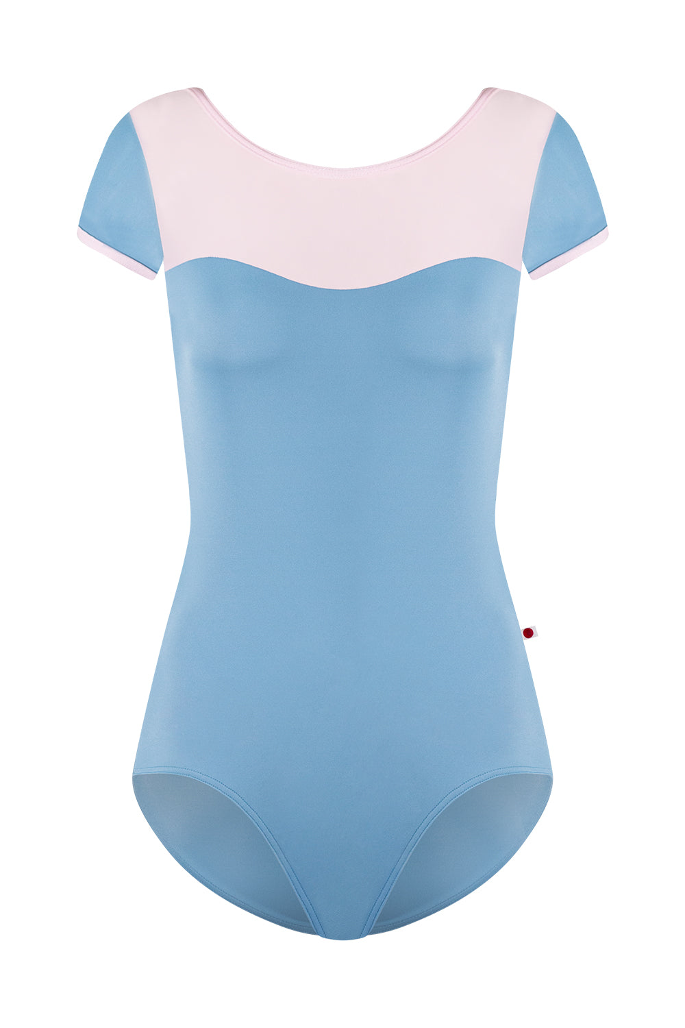 Jane leotard in T-Bluebell body color with Mesh Rose top color and N-Rose trim color 