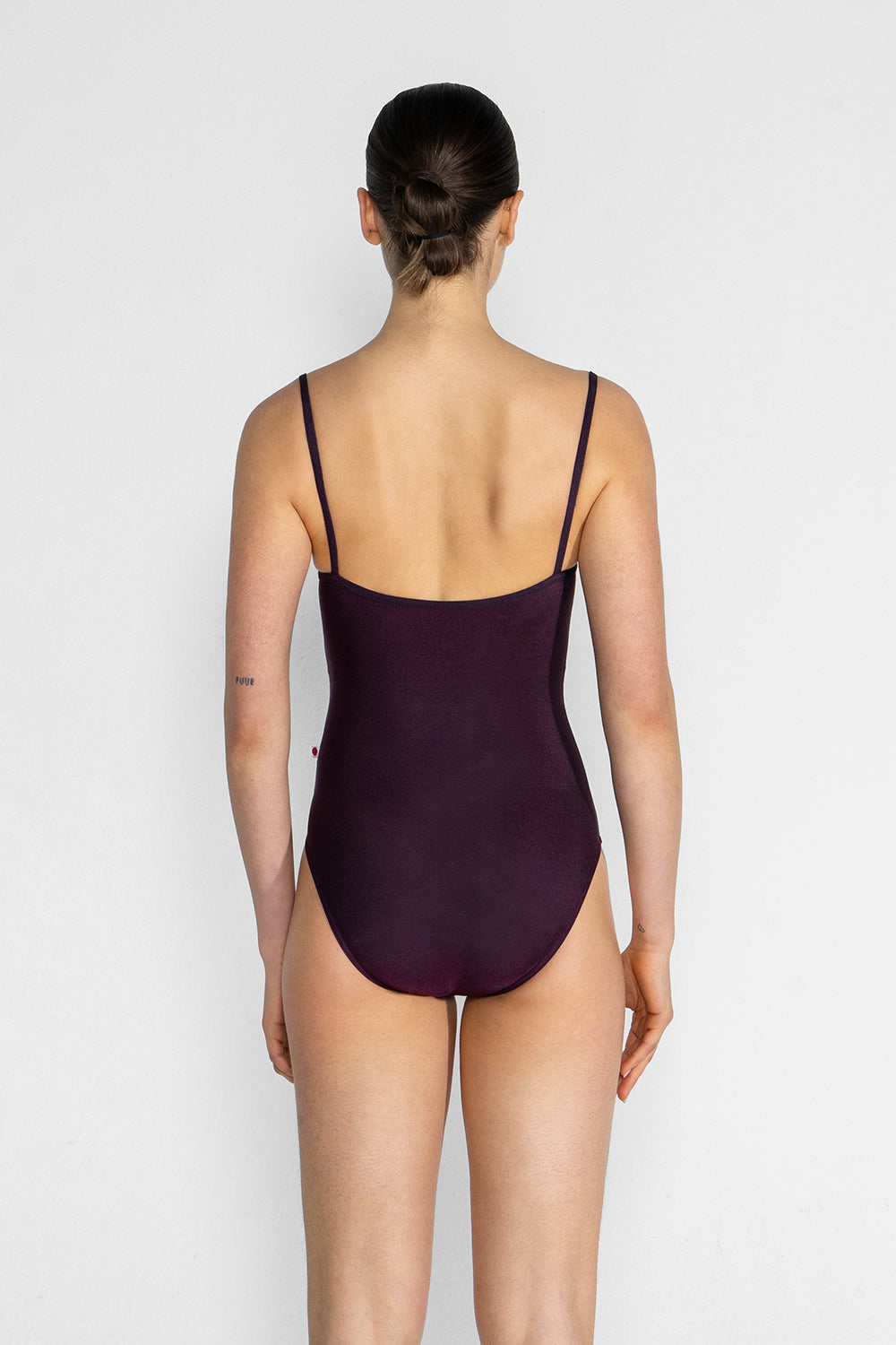 Kathy leotard in N-Opera body & trim color with Mesh Opera overlay