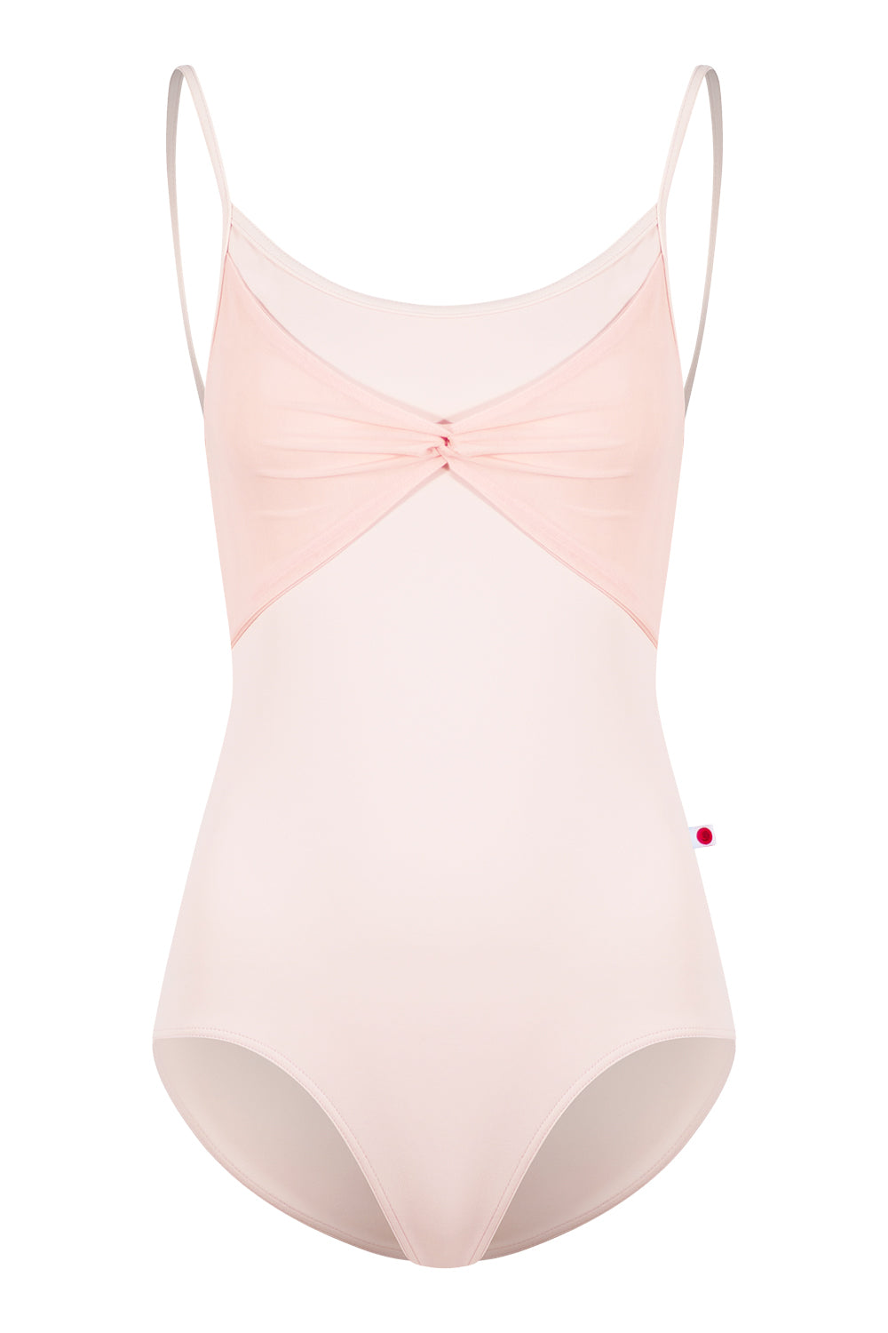 Kathy leotard in T-Misty Rose body & trim color with Mesh Blush overlay