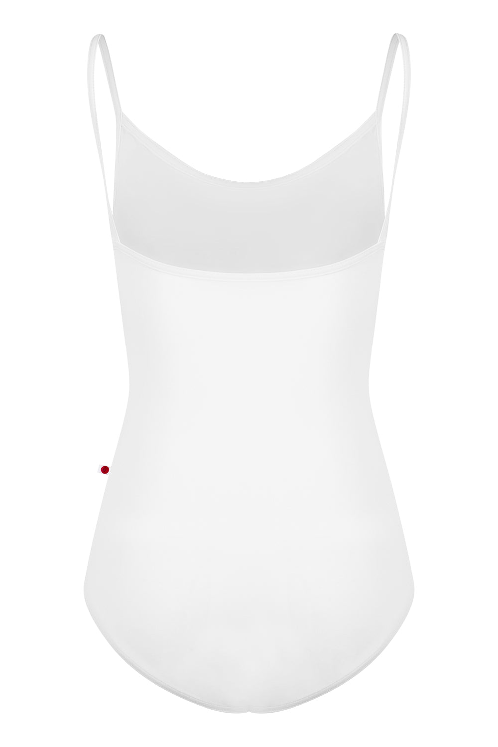 Kathy leotard in T-White body & trim color and Mesh White overlay